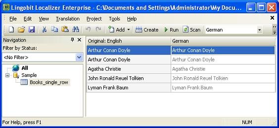 Database localization project